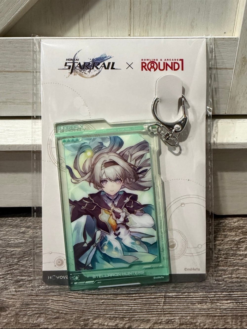 Round1 Keychain - Star rail firefly Green Character Acrylic Charm
